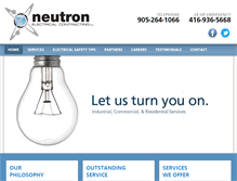 Tablet Screenshot of neutronelectrical.com